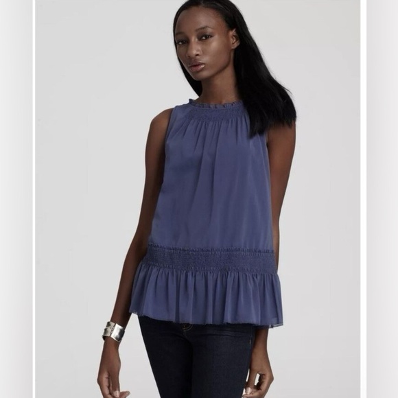 Theory Tops - Theory 100% Silk Navy Sleeveless Blouse size M